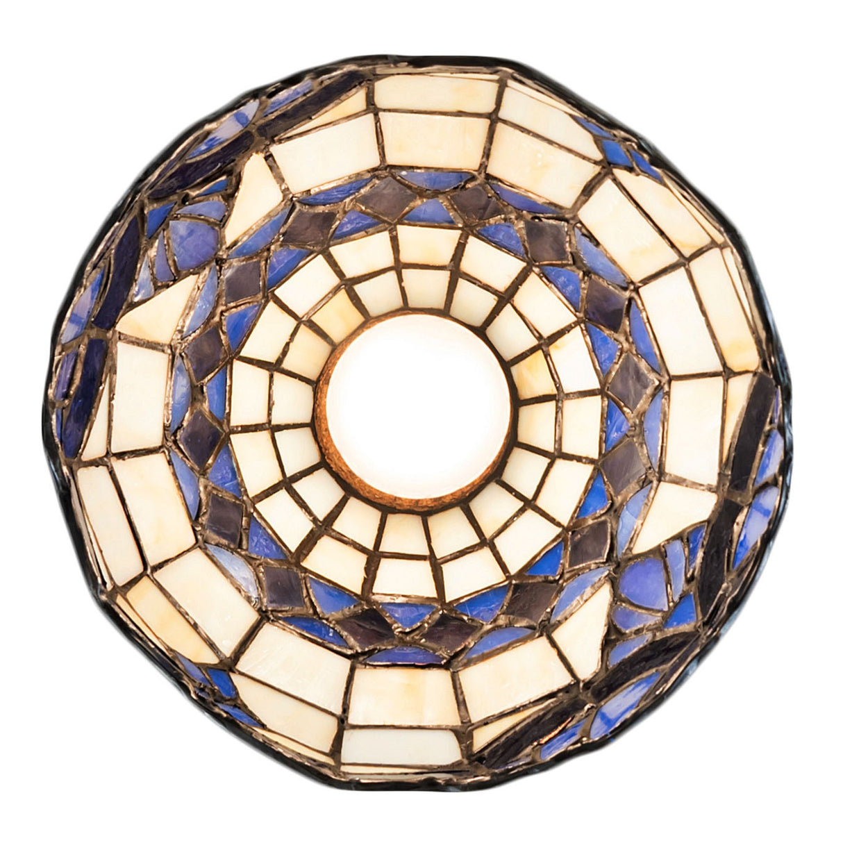Bottom pattern of the Baroque flushmount with mosaic design.