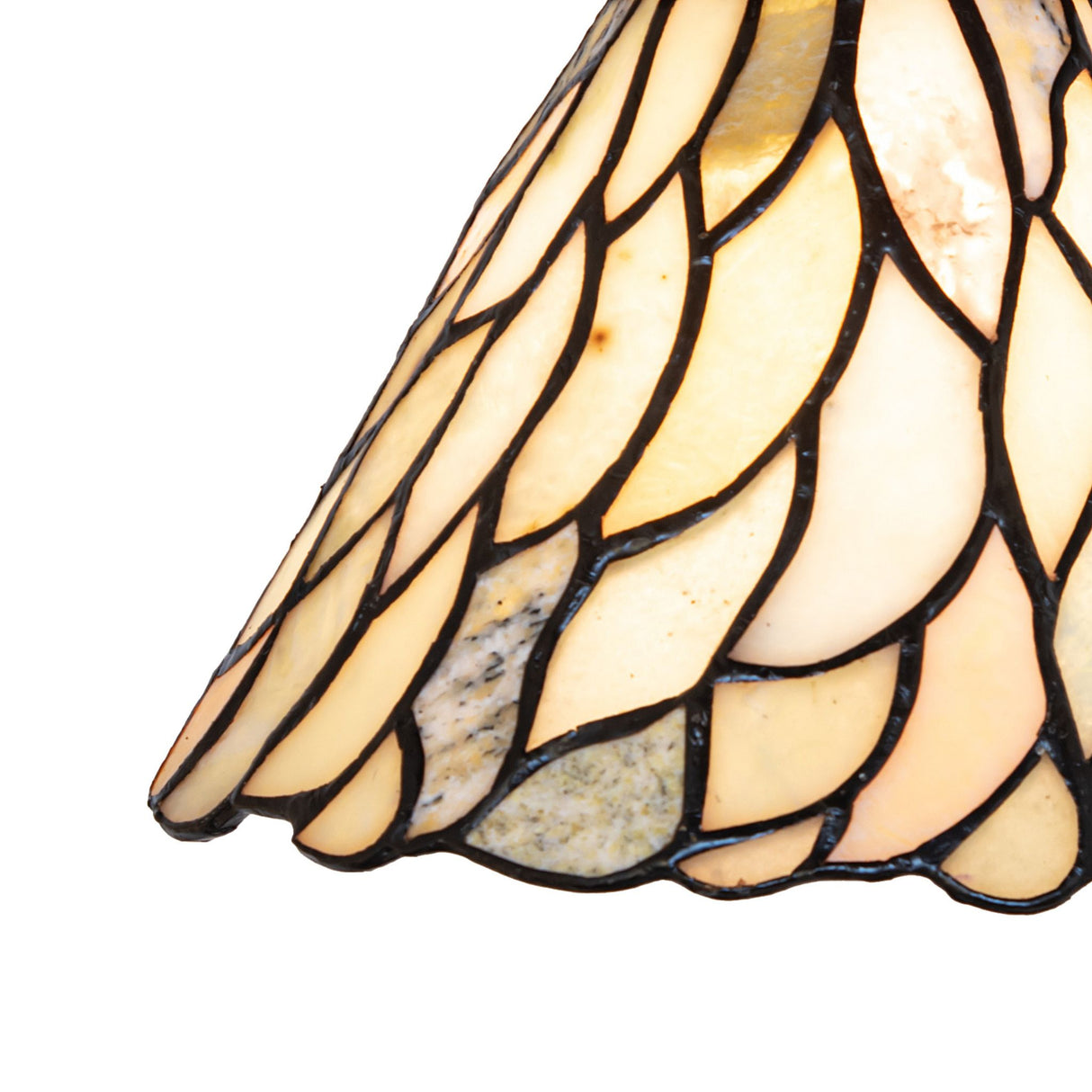 detailed glass design on willow jadestone flushmount.