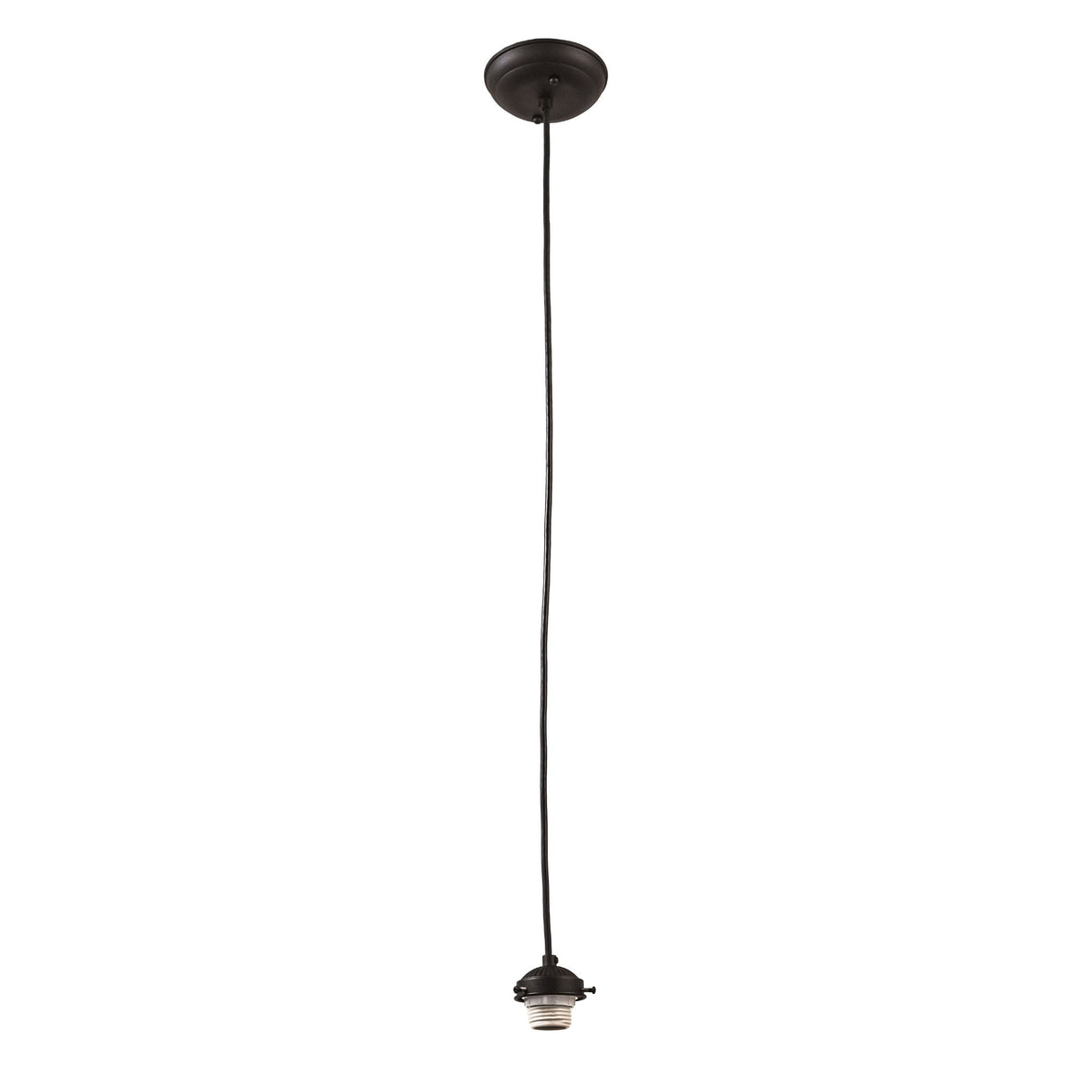 jadestone pendant light with bare socket.
