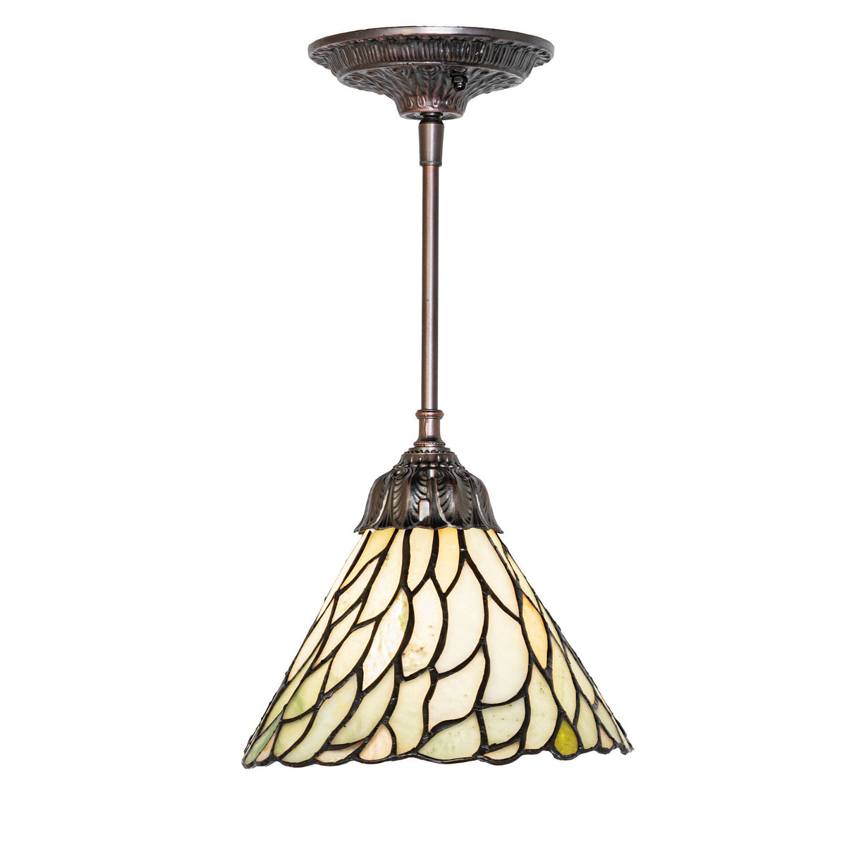 Installed Willow Jadestone Mini Pendant on ceiling.