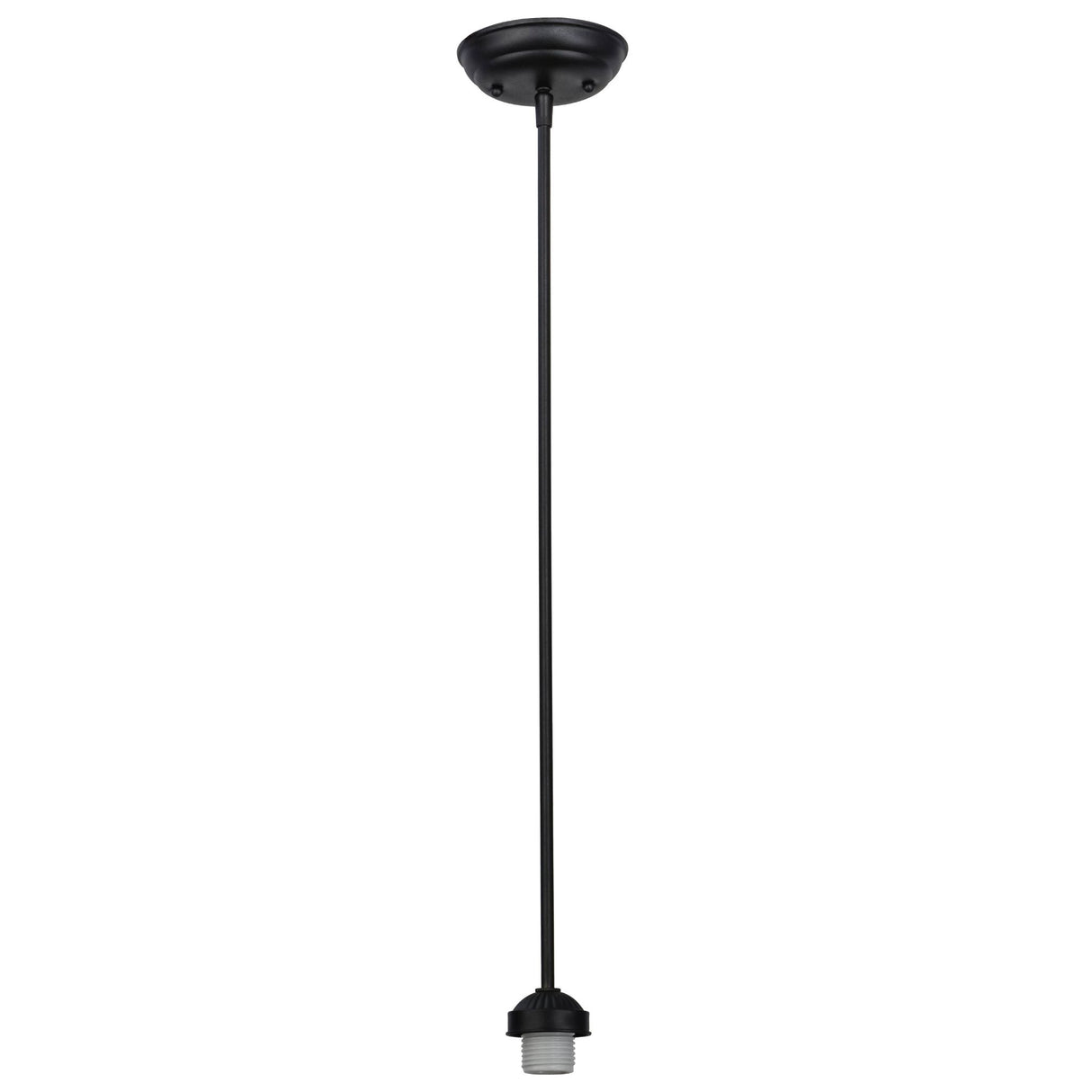 view of willow jadestone mini pendant with rod and bulb fixture socket.