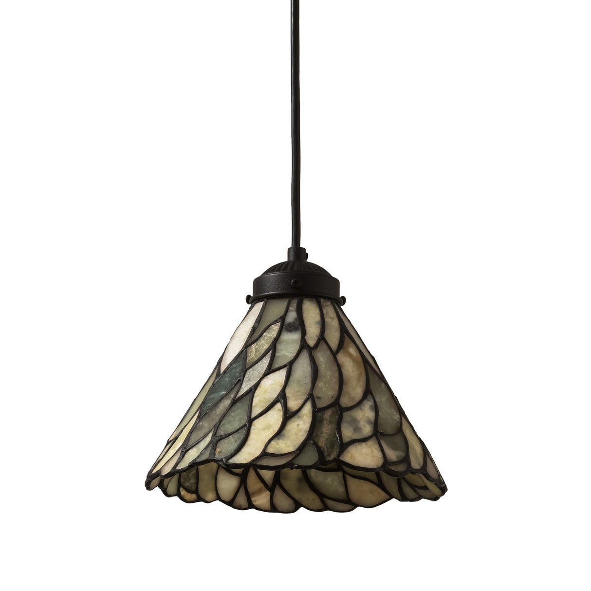 Side view of Willow Jadestone Mini Pendant.