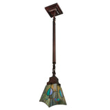Artistic angle of Mackintosh pendant design and glass.