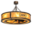 Front view of Adirondack Bank Chandel-Air showing glowing amber diffuser.