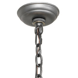 Ceiling canopy and adjustable chain detail of the Aldari 8 light chandelier.
