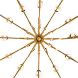 Bottom view showing radial arm layout of chandelier.
