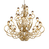 Bottom angle view highlighting Alexandria chandelier arm layout.
