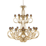 Symmetrical view of Alexandria two-tier chandelier design.
