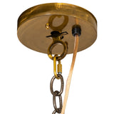 Close-up of adjustable chain and hanging support structure.