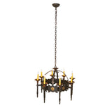 Full-length Antibes chandelier with adjustable hanging chain.