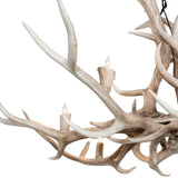 Close detail of antler surface and candle socket sculpting.
