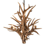 Bottom angle view revealing the clustered antler base and organic branching pattern.