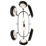 Bottom view showing two downlights and pans.