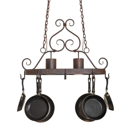 Straight front view of Argus pot rack light.