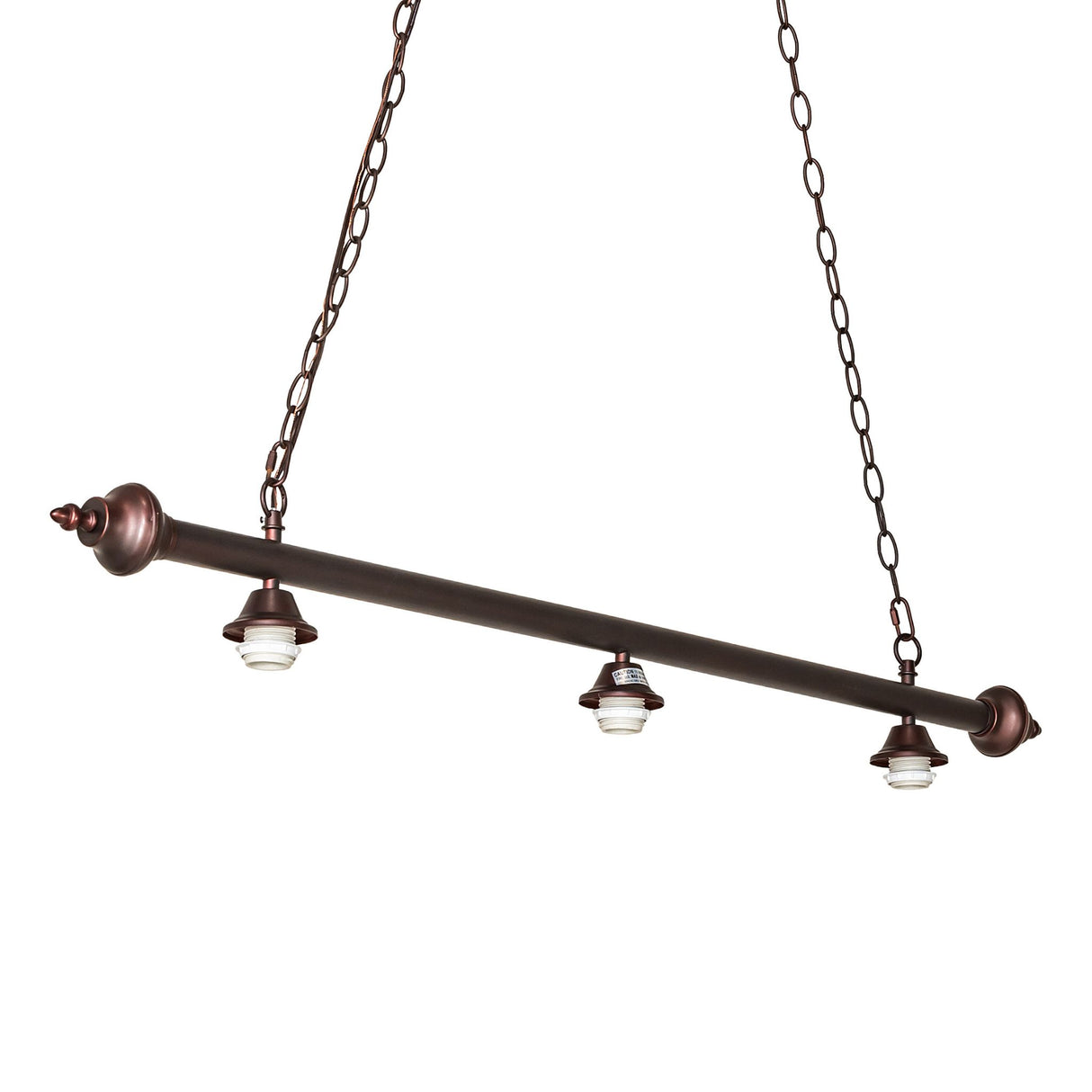 Angled view highlighting the stylish Mahogany Bronze finish and chain detail.