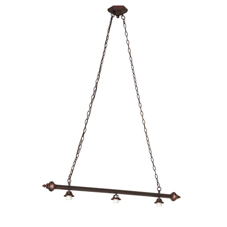 Overview of the Arts & Crafts 3 Light Island Pendant with elegant design.