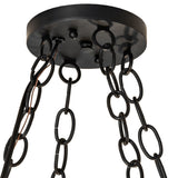 Ashley chandelier blackwash chain and ceiling canopy detail.
