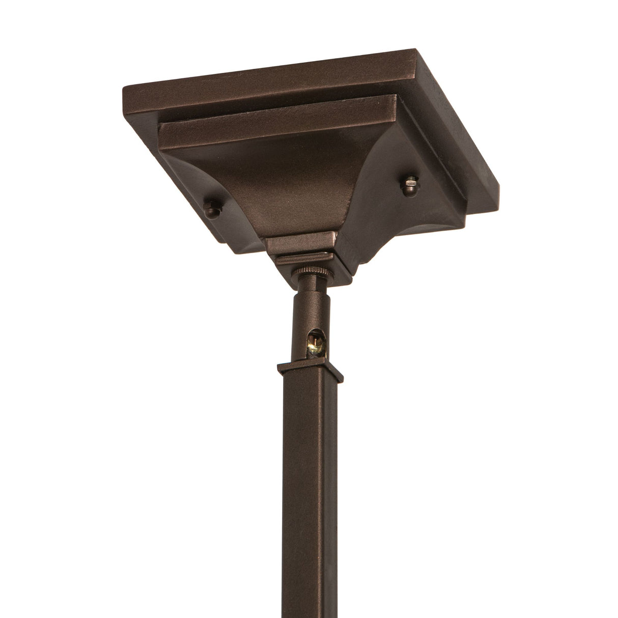 Ceiling mount view of Valencia Mission Mini Pendant with adjustable cord design.