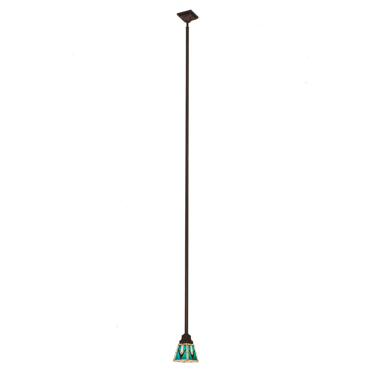 Full view of Valencia Mission Mini Pendant with adjustable height suspension.
