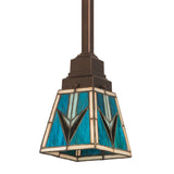 Side angle of Valencia Mission Mini Pendant showing intricate arrowhead design.