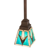 Top design of Valencia Mission Mini Pendant featuring bronze hardware finish.