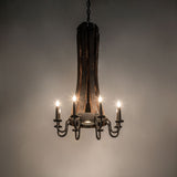 Warm ambient glow highlighting barrel stave wood and metal arms.