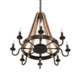 Bottom angle view highlighting metal ring and candle holders