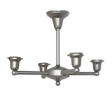 Begonia 4 light chandelier hardware detail with light sandstone metal finish.