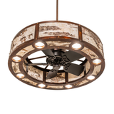 Angled perspective showing bronze-finished spokes and lighting elements.