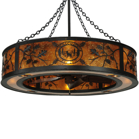 Front lit view of Black Dog Lodge Chandel-Air showing logo and oak leaf details.