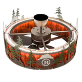 Top angle view of Boulders Personalized Chandel-Air with integrated fan.