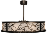 Side profile showing handcrafted branch silhouette over Fleshtone Idalight diffuser.