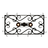 Bottom view showing two illuminated downlights of Caiden Pot Rack.