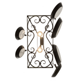 Bottom view of Caiden 2-Light pot rack showing two light fixtures.