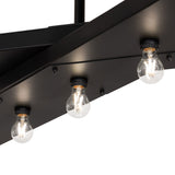 Close up of Edison bulb and Solar Black frame detail.