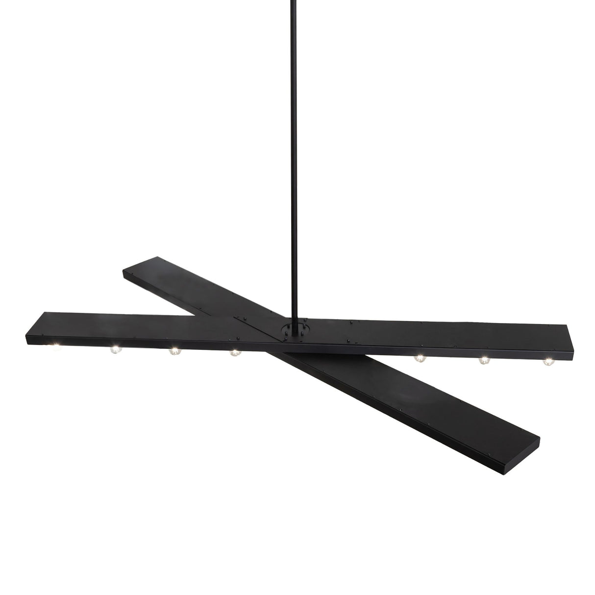Top view of Caldero oblong chandelier frame design.