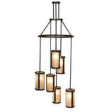 Side angled view showing the tiered hanging design of the Cartier chandelier.