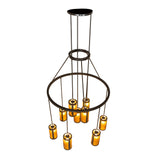 Top angle view of the Cartier 9-Light Cascading Chandelier showing cascading layout.