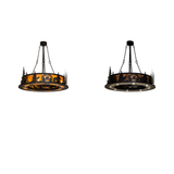 Side-by-side view showing inside lights vs downlights illumination.