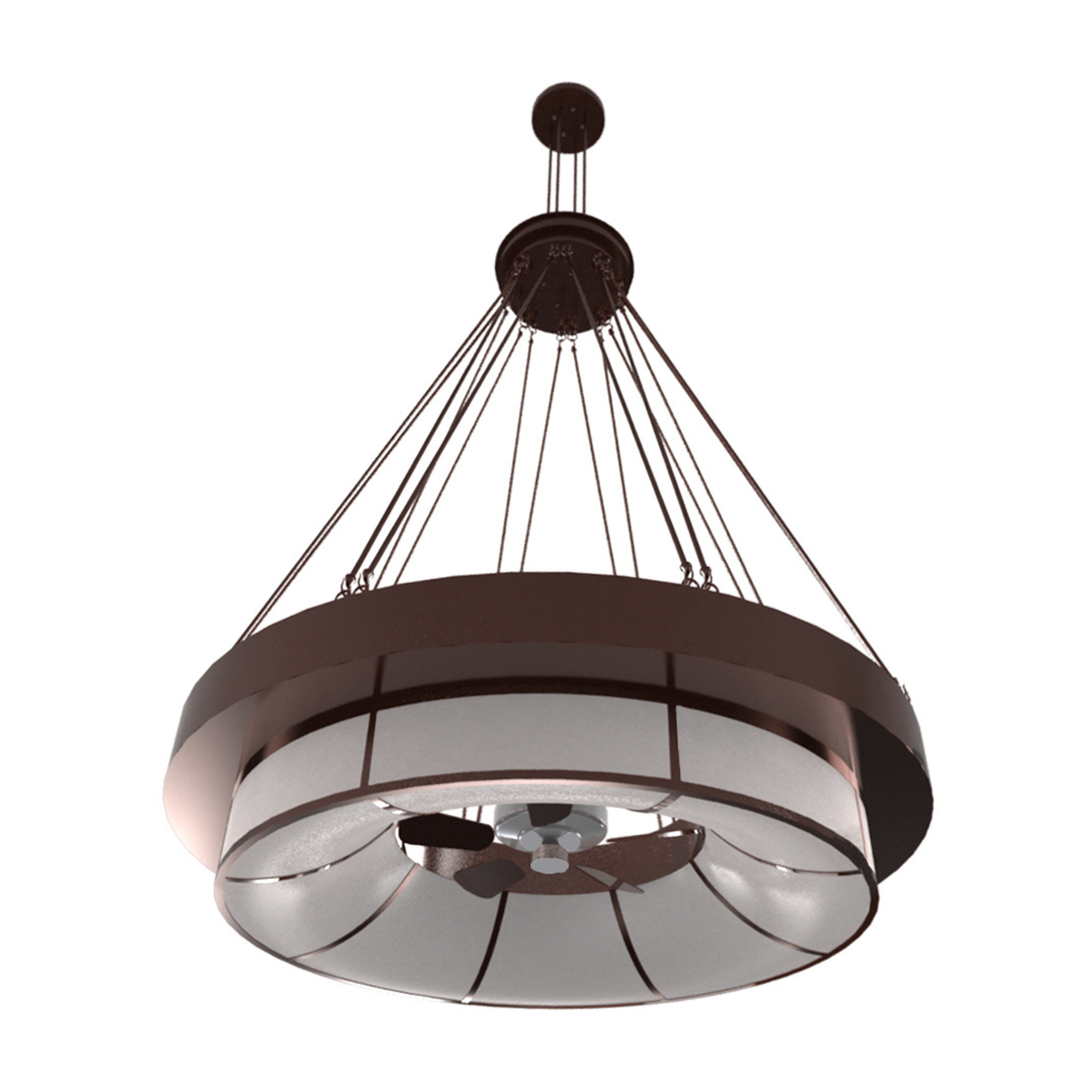 Front view of Cilindro Ventura Chandel-Air with Statuario Idalight diffuser.