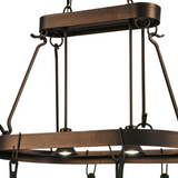 Detailed frame and hook design of Harmony chandelier.
