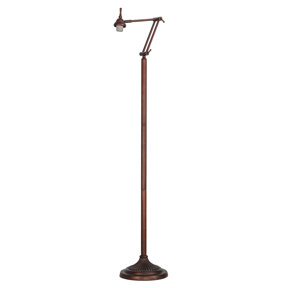 Metro Fusion floor lamp shown without shade, highlighting adjustable arm.