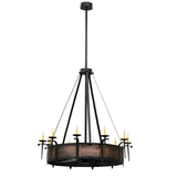 Full-length view showing suspension rods and entire chandelier.