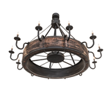 Bottom-angle view showing circular metal band and candle arms.