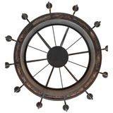 Bottom view highlighting symmetrical design and iron detailing.