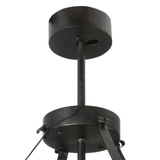 Ceiling canopy and support rod detail in Costello Black finish.