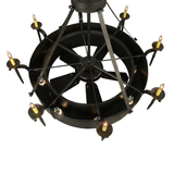 Angled top view highlighting forged structure and fan blades.