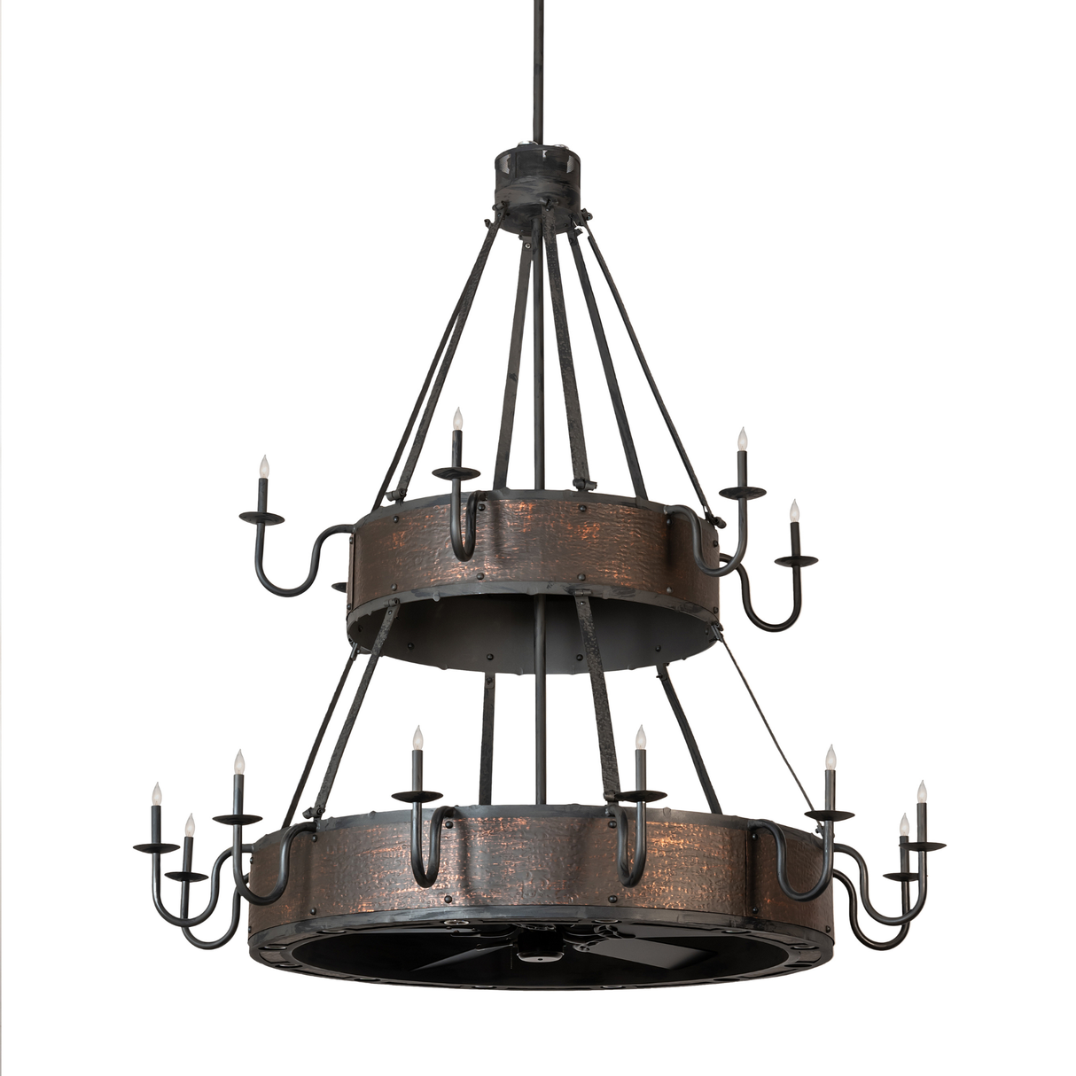 Alternate full unlit front view highlighting symmetry and candlelight glow.
