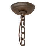 Close up of Delano chandelier canopy and adjustable chain.
