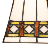 Close-up detail of the 5" Square Diamond Band Mission Shade, focusing on decorative bands.